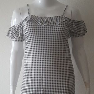 Black Gingham Sun Dress